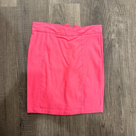 Hot Pink Zipper Skirt - Picture 4 of 5